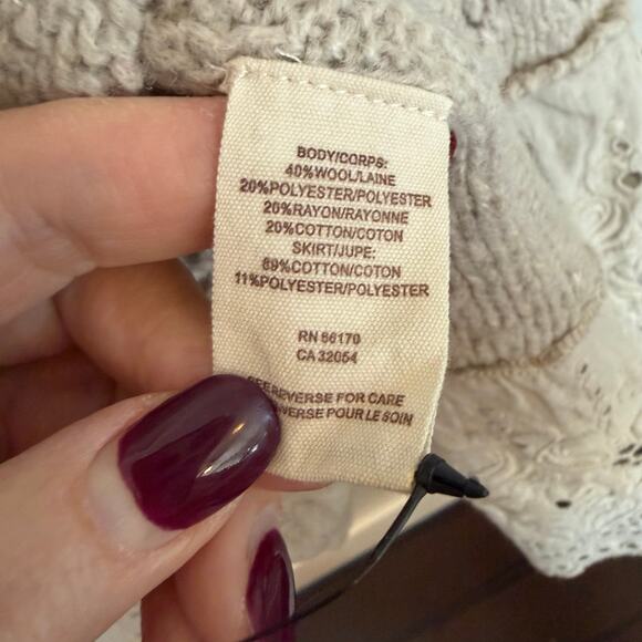 Free People Peplum Eyelet Cardigan - Picture 4 of 6